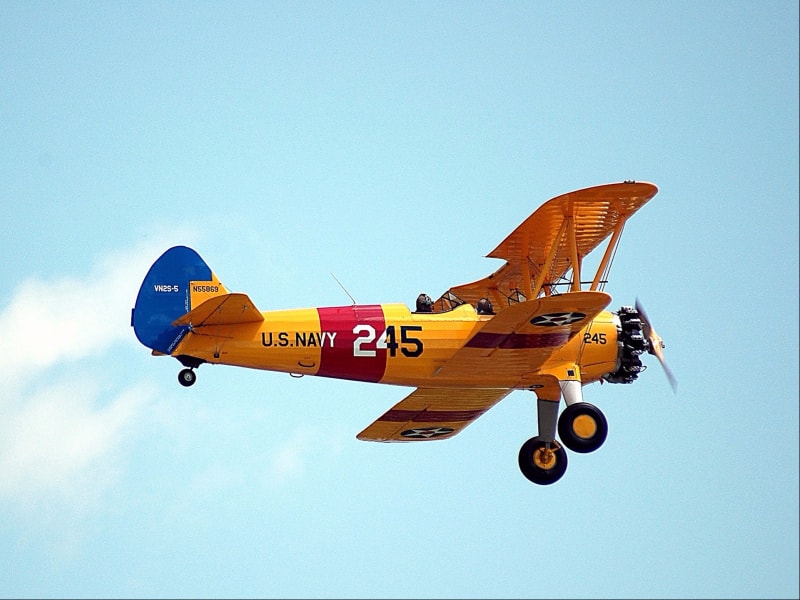Biplane Flying Biplane Flying