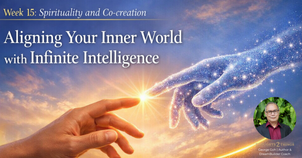 Human hand reaching toward a hand made of stars and light, representing the co-creation partnership between self and universe.